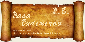 Maša Budimirov vizit kartica